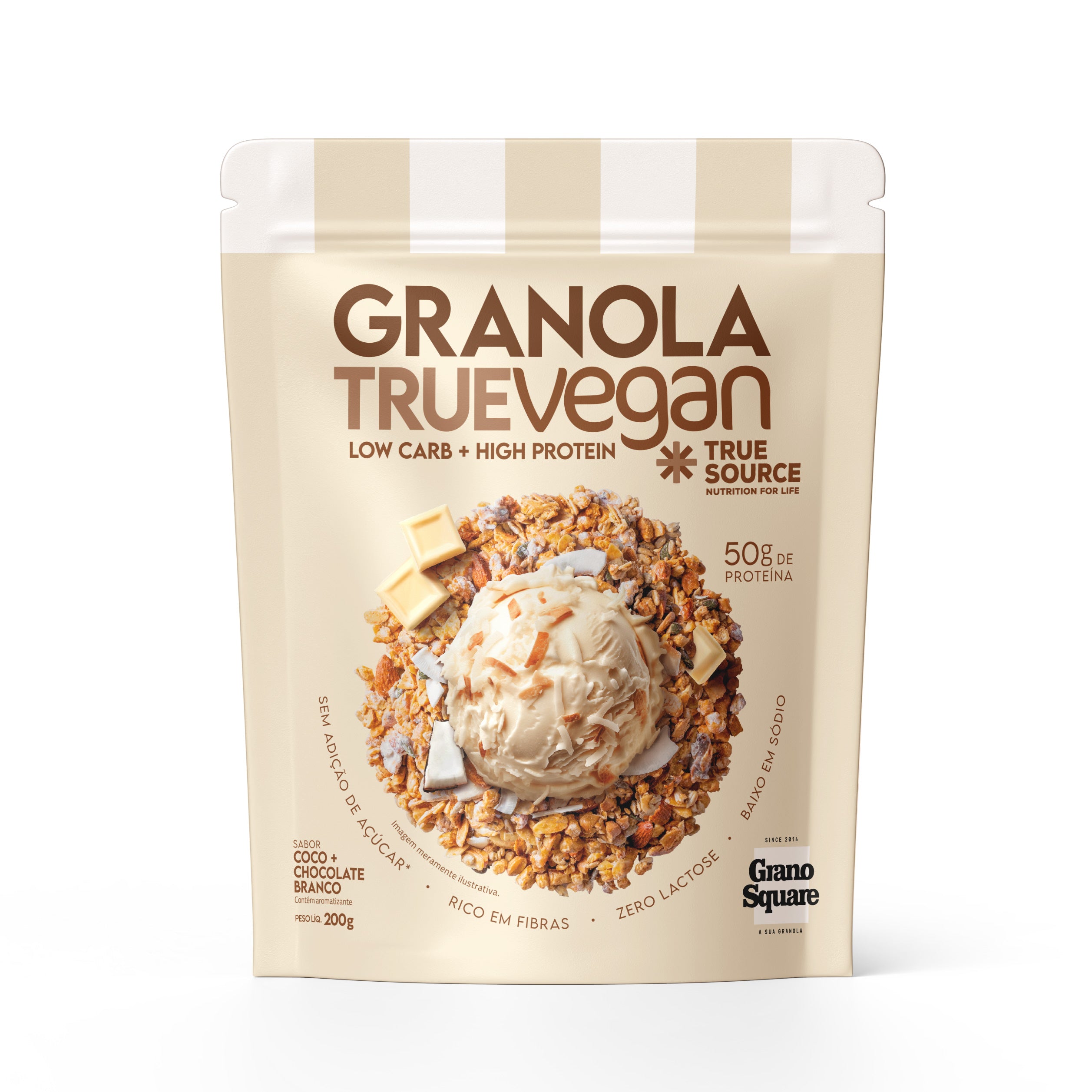 Granola True Vegan sabor Coco com Chocolate Branco 200g - True Source