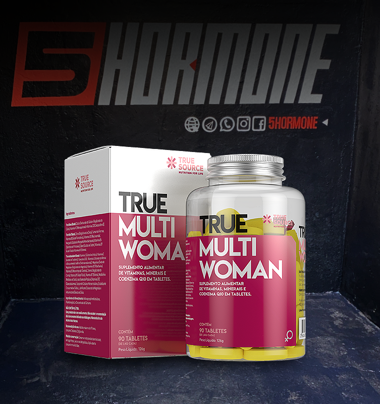 Vitaminas e Minerais True Multi Woman c/ 90 tabletes - True Source