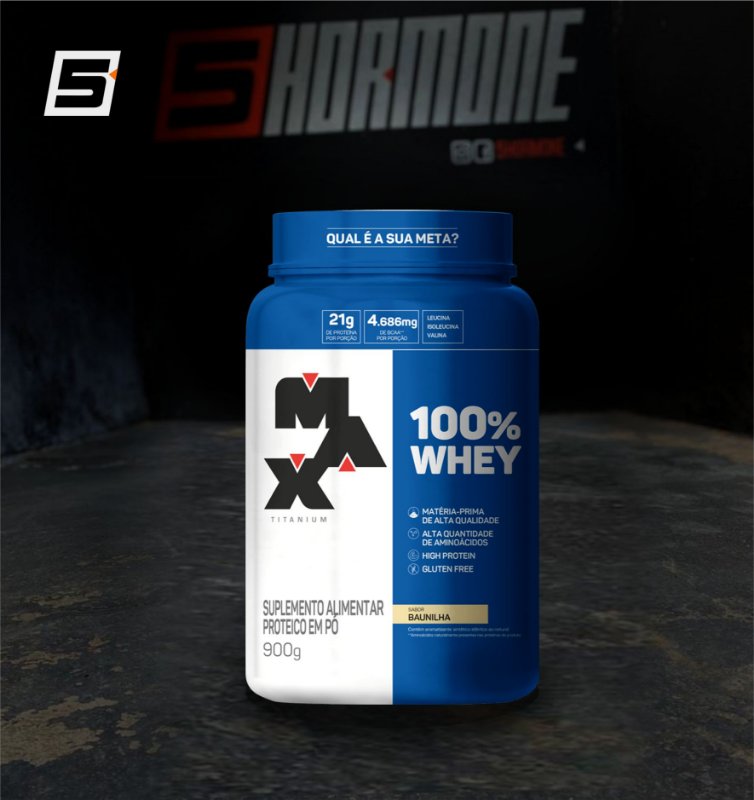 100% WHEY (900G) - MAX TITANIUM