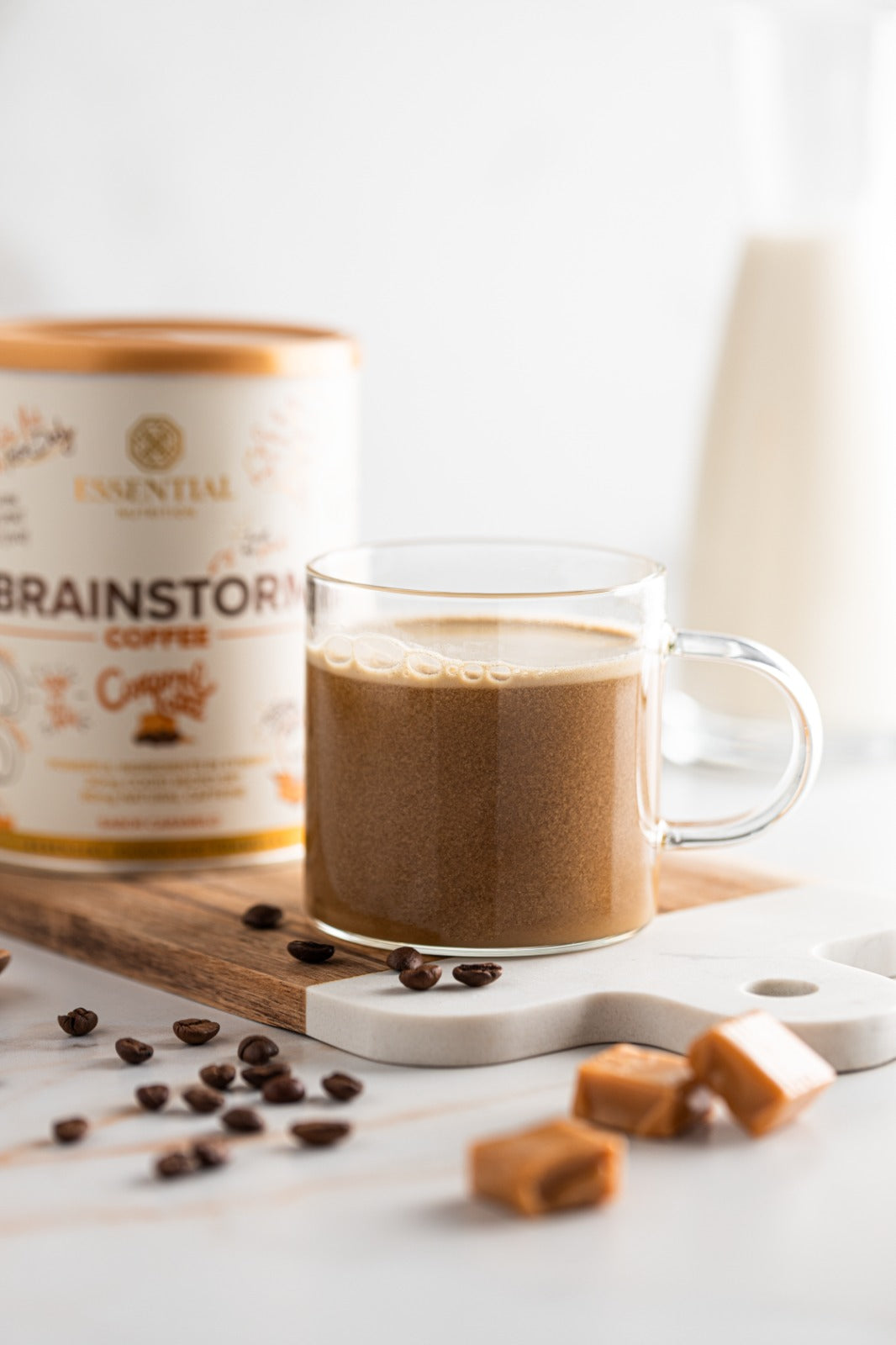 Brainstorm Coffee Caramel Latte Lata 274g/20Ds Essential