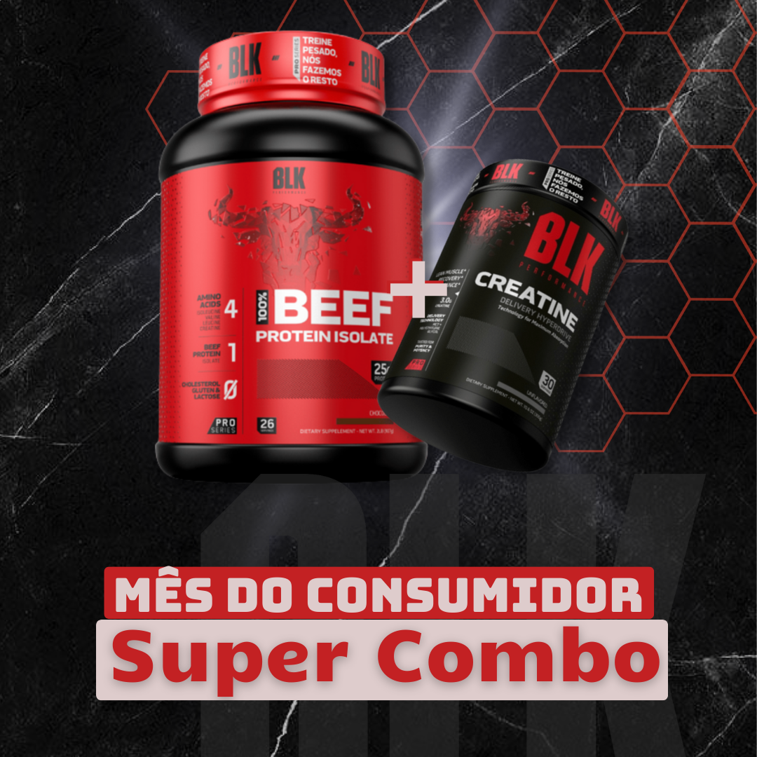 COMBO - 100% Beef Protein Isolate + Creatine 300g - BLK Performance