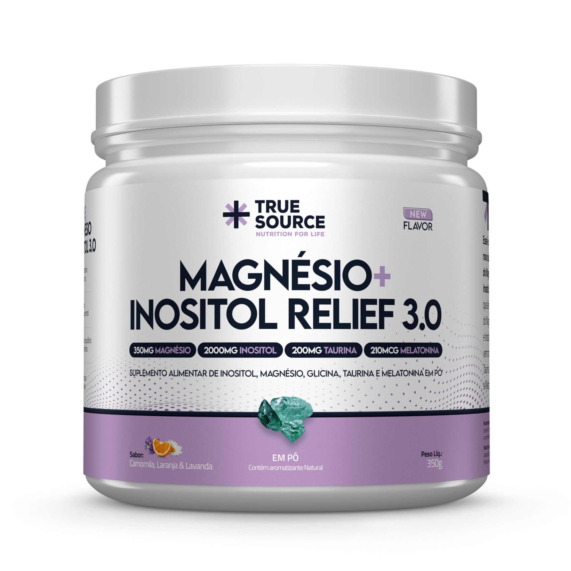 Vitaminas e Minerais Magnesio + Inositol Relielf 350g - True Source