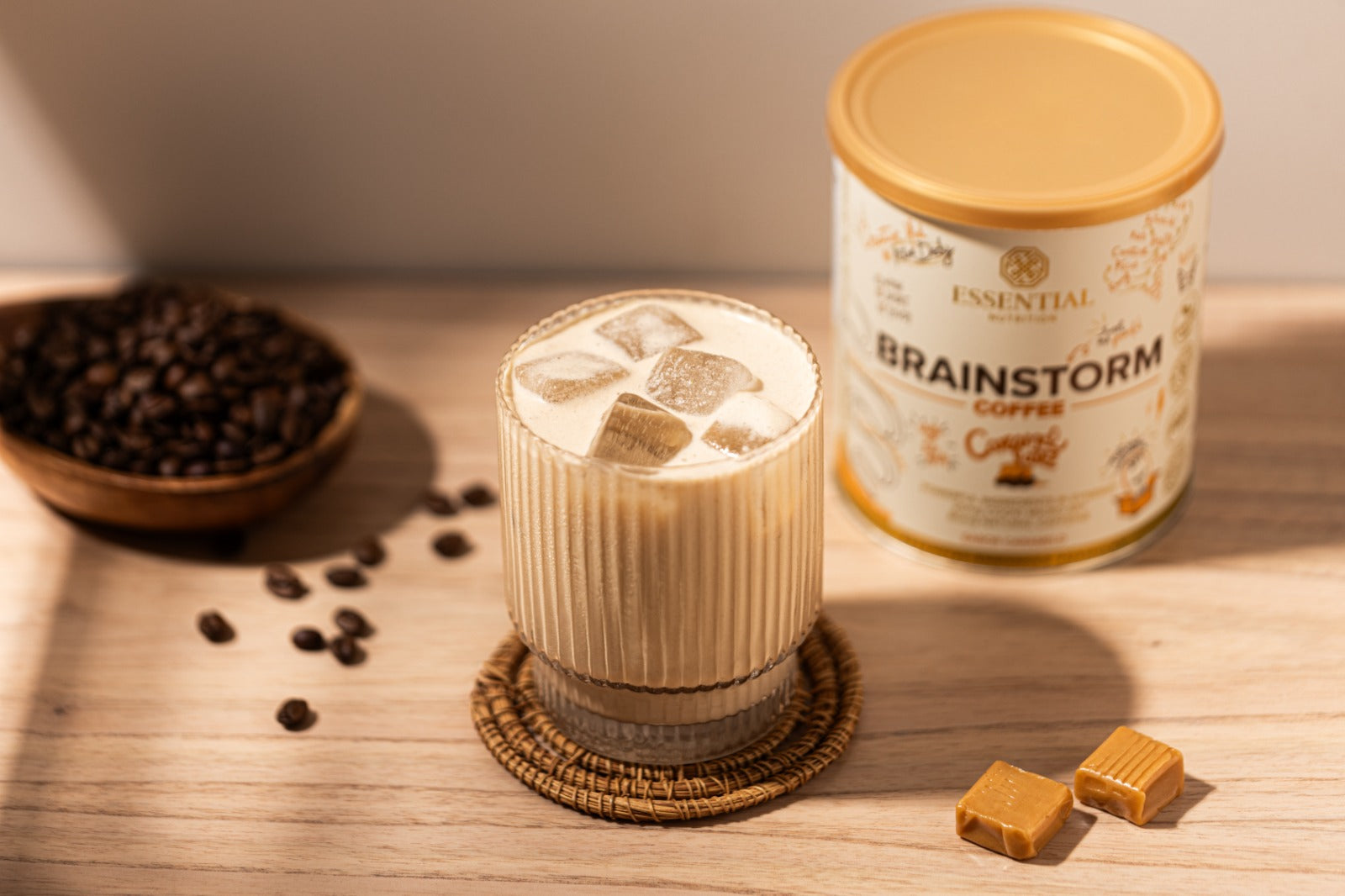 Brainstorm Coffee Caramel Latte Lata 274g/20Ds Essential