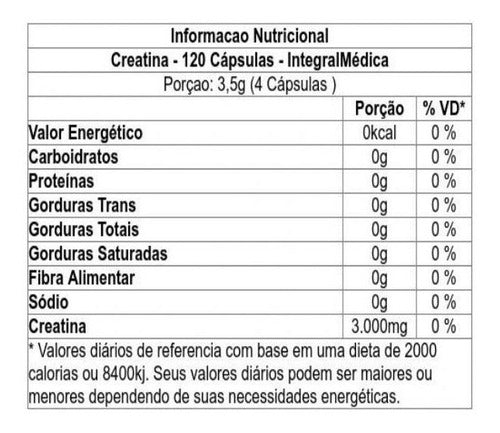 IM Creatina 120 cap - Integral Médica