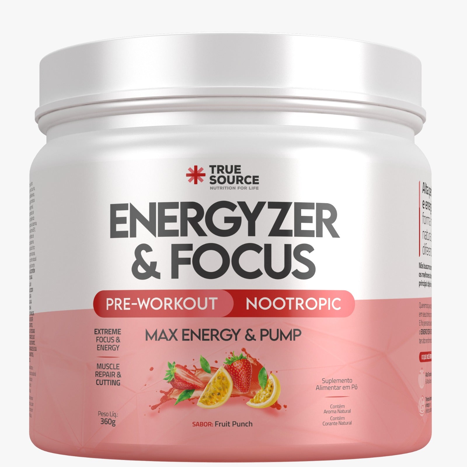 Bebida Energetica True Energyzer & Focus Fruit Pounch 360g - True Source