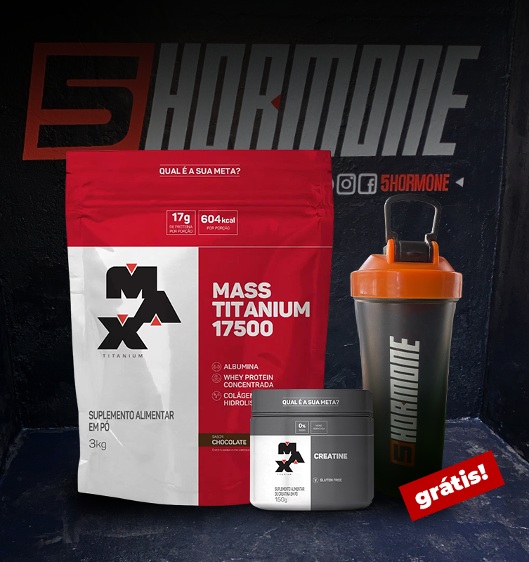 Combo Mass Titanium Refil 3KG + Creatina (150G) MAX TITANIUM