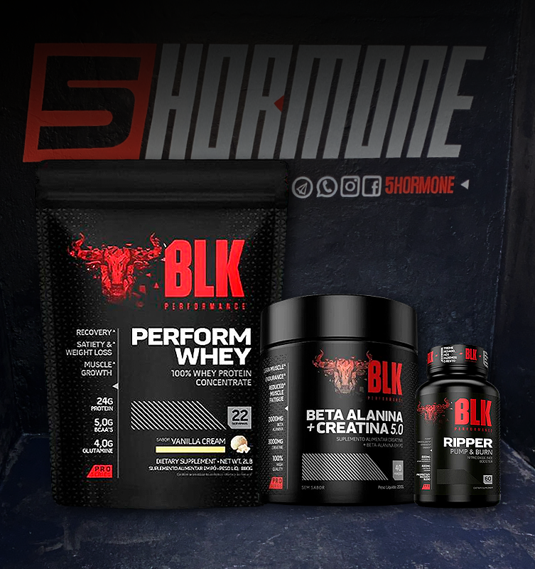 Combo Alta Performance - Proteina Perform whey BLK + Beta Alanina com creatina + Pré treino RIPPER