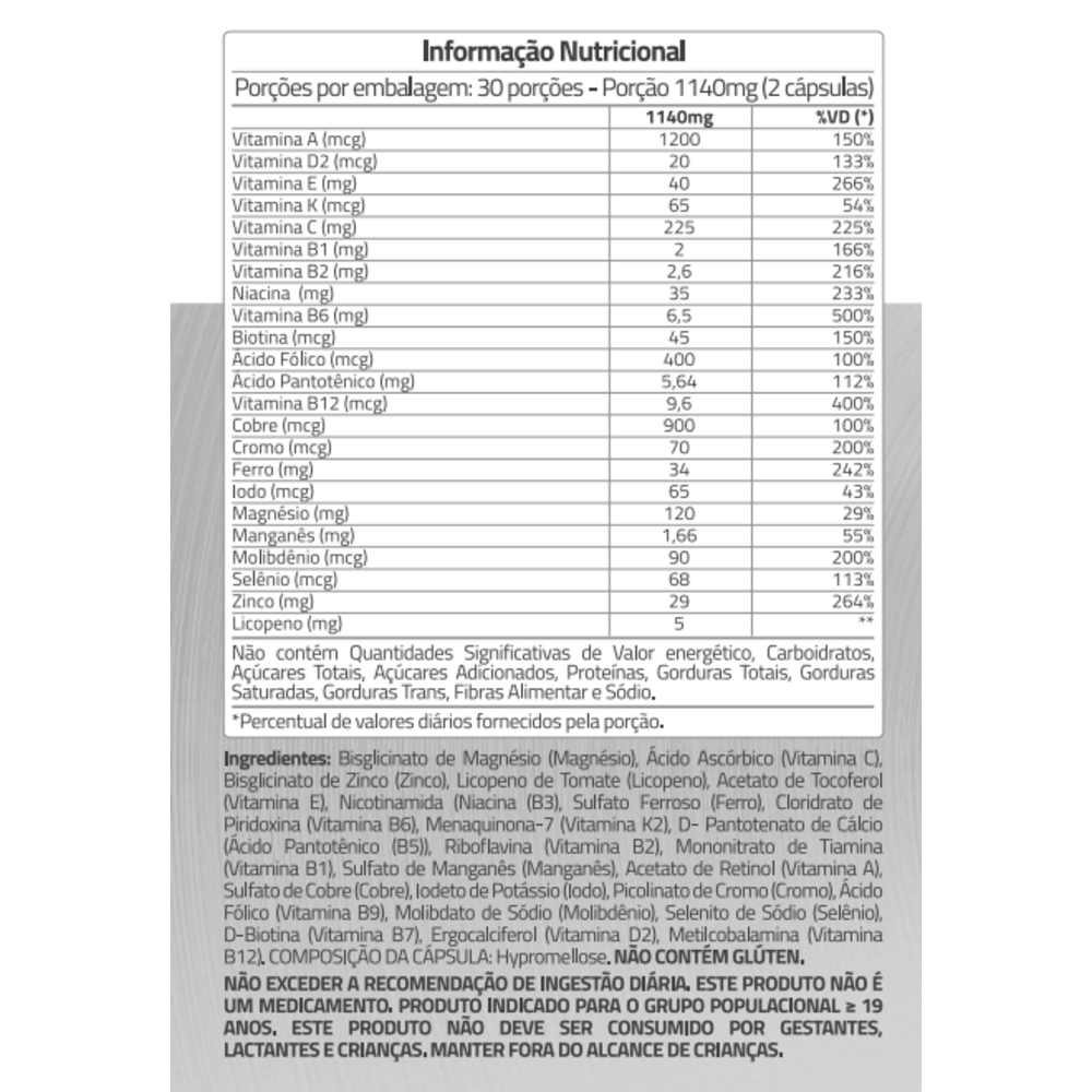 True Multi vitamin Two per day 60 cápsulas-true source