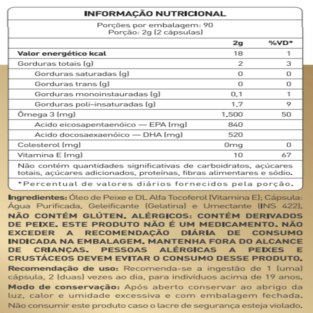 Ômega 3 true com vitamina e (60 cápsulas) - true source