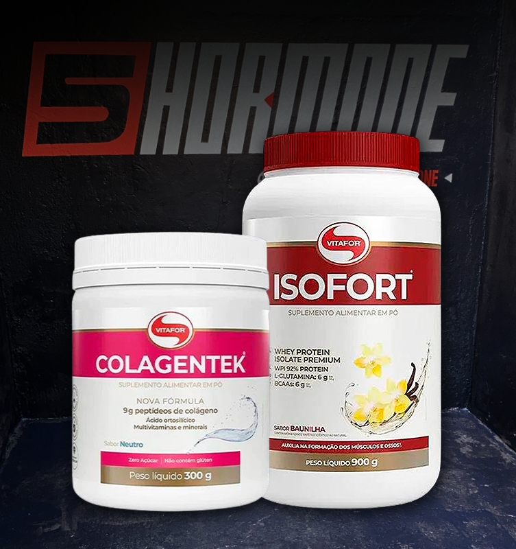 Combo Verão Whey Isofort - 900G - Vitafor + Colagentek (300g) - Vitafor