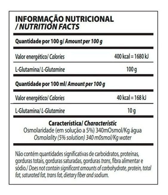 Glutamine isolate natural - (1kg) - Integral médica