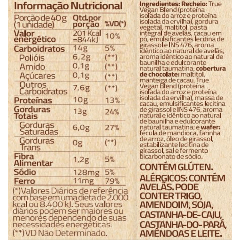 Wafer Proteico True Vegan Crunch Display 480g - True Source