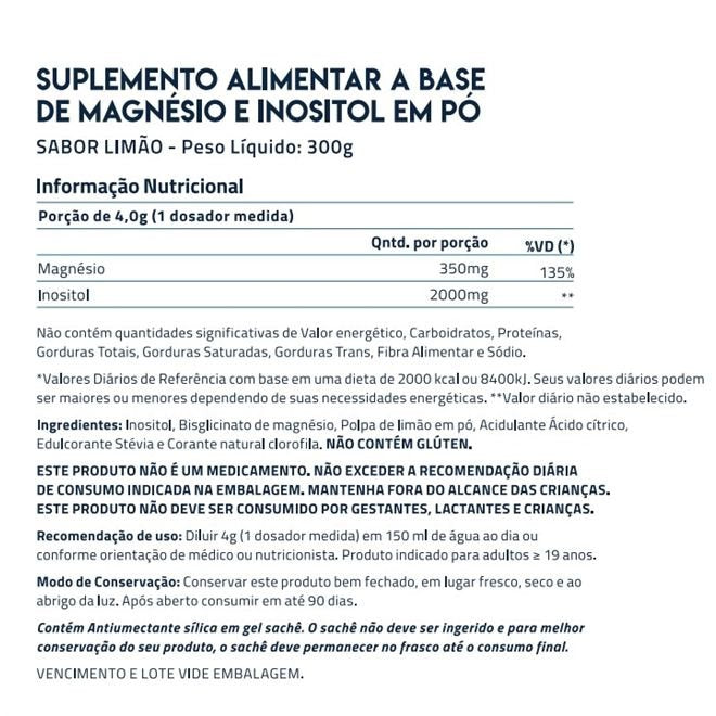 True Magnésio + inositol relief - 300g - True Source