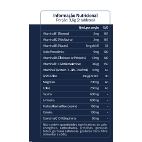 Longevidade e prevenção true brain up AM/PM 60 Tabletes - True Source