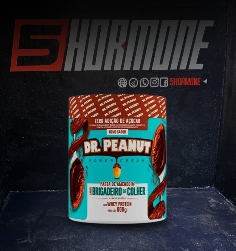 Pasta de amendoim Dr. Peanut com Whey Protein 650g.