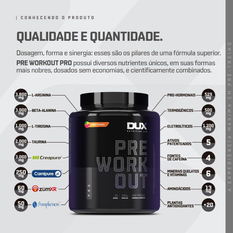 Pré-workout pro (600g) - Dux nutrition