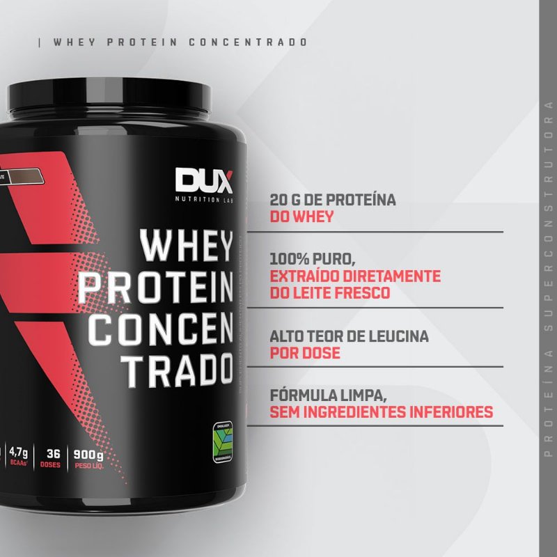 Whey protein dux concentrado - POTE 900g