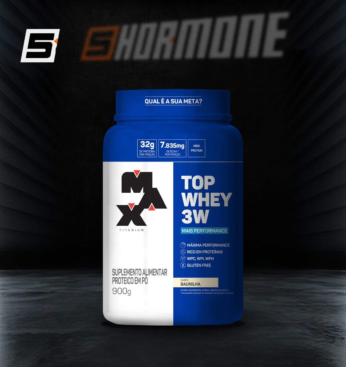 TOP WHEY 3W  PERFORMANCE MAX TITANIUM POTE 900 GR